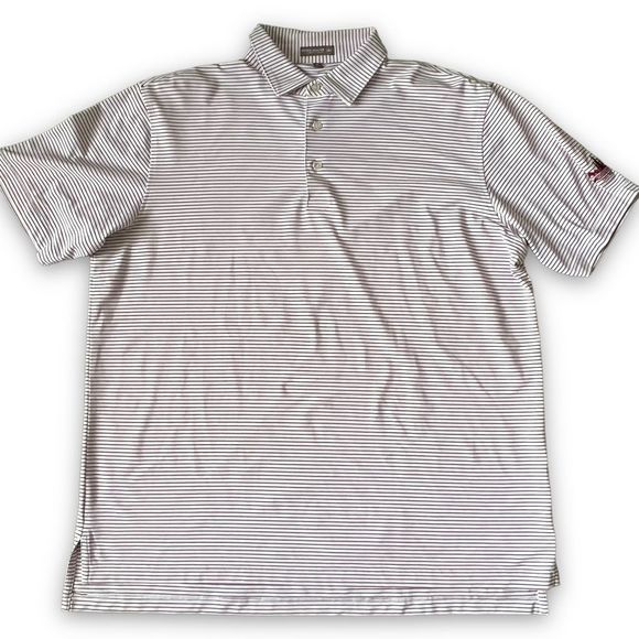 Peter Millar Other - Peter Millar polo shirt Summer Comfort white red stripe golf